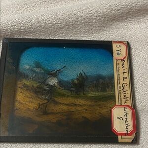 Vintage David & Goliath Glass Slide